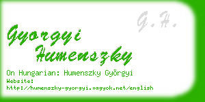 gyorgyi humenszky business card